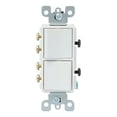 thumbnail image 1 of Interruptor Doble 3 Vias Leviton Blanco 15A 120/277V, 1 of 3