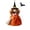 A003- Saffron, variant on Witch Halloween Decorations 8 Inch Hanging Ornament Cute Orange Plush Doll with Broom Indoor Outdoor Home Party Display, 1 Pack