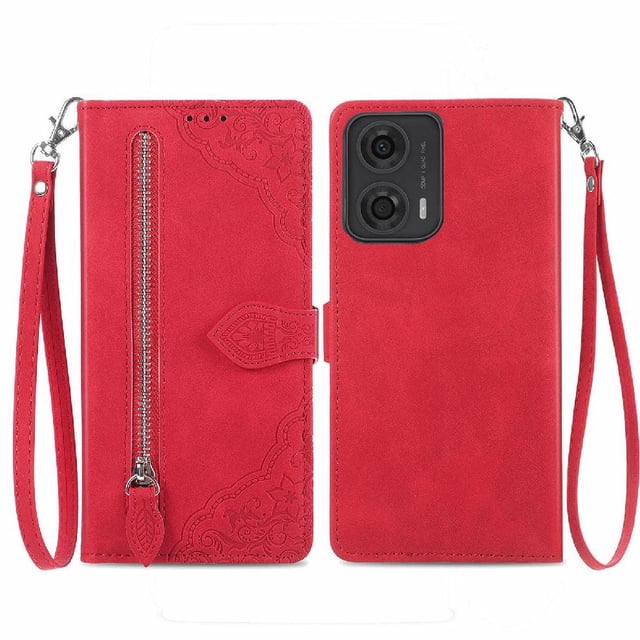 Funda billetera anti-golpes para GANGXUN Motorola MOTO G24 4G/G04 4G , ideal para día a día y trabajo