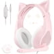 thumbnail image 1 of Auriculares para juegos rosas con micrófono para PC, computadora, iOS, Mac, PS4, PS5, Xbox One, teléfono, sonido envolvente 3D, suave, 1 of 4