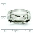 thumbnail image 3 of Stainless Steel Silver Inlay 8mm Wedding Ring Size 7.5, 3 of 6