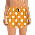 thumbnail image 2 of Daiia Orange And White Polka Dot Pattern Women's 2 in 1 Running Shorts - Lightweight Athletic Workout Gym Yoga Shorts Liner with Phone Pockets-XX-Large, 2 of 7