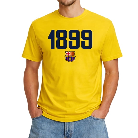 Icon Sports FC Barcelona 1899 Graphic T-Shirt (Large, Gold)
