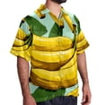 thumbnail image 2 of Banana Men's Short Sleeve Spread Collar Tops, Casual Button Down Shirts, Printed Summer Beach Shirts, Unisex, 2 of 6