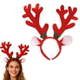 thumbnail image 5 of Dserhfy Christmas Headbands Cute Reindeer Antlers Headbands with Bell Christmas Animal Ear Hair Bands for Women Holiday Party Cosplay, 5 of 7