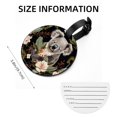 thumbnail image 5 of Koala Set of 2pcs PU Leather Round Suitcase Tags with Privacy Cover and Name ID Tag - Ideal for Travel Luggage, Handbags, Backpacks, School Bags, 5 of 6