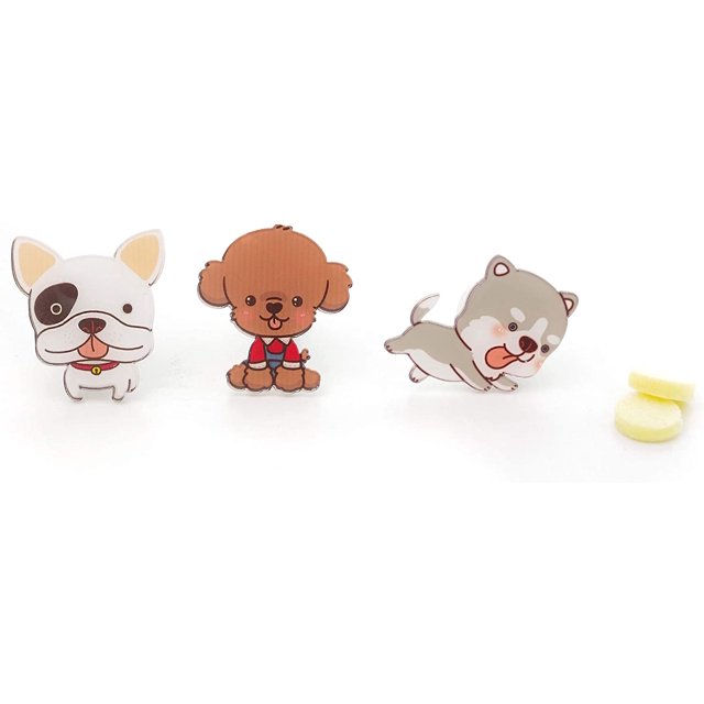 Perfume de coche reutilizable de 3 cachorros, ambientador de aire de coche, accesorios de coche de niña linda Fokelyi HMYH700