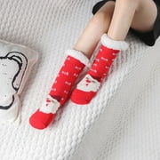 Socks Autumn Winter Christmas Plush Thickened Indoor Sleeping Socks Coral Velvet Medium Tube Socks Sports Socks