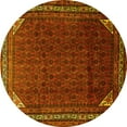 thumbnail image 1 of Ahgly Company Machine Washable Indoor Round Persian Yellow Traditional Area Rugs, 7' Round, 1 of 4