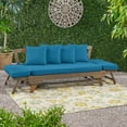 thumbnail image 3 of Noble House Ottavio Acacia Wood Expandable Daybed in Dark Teal/ Gray, 3 of 9