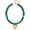 Dark-green, variant on Gold Heart Pendant Necklaces for Women Colorful Acrylic Resin Beaded Choker Necklace Fashion Chunky Statement Beaded Heart Necklace
