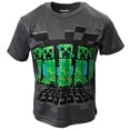 thumbnail image 6 of Minecraft Little Boys' Athletic T-Shirts 3-Pack Grey Green Black, 6 of 7