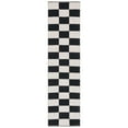 thumbnail image 3 of SAFAVIEH Montauk Tanja Checkered Cotton Area Rug, Black/Ivory, 6' x 6' Square, 3 of 6