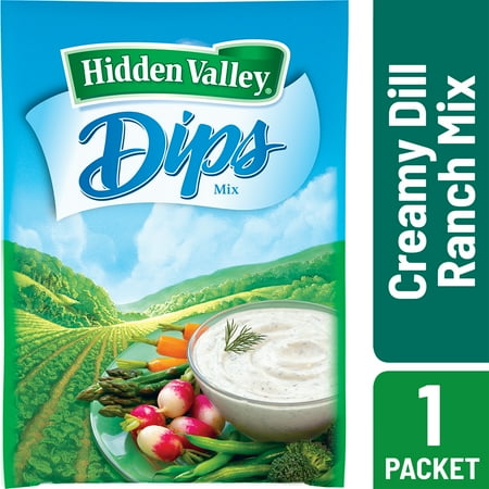 - (3 Pack) Hidden Valley Creamy Dill Ranch Dips Mix, Gluten Free - 1 Packet