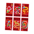 thumbnail image 2 of Sobres rojos de año Nuevo Lunar chino, bolsillos rojos tradicionales Hong Bao para cumpleaños, Festival de Primavera, , 2025, 6 uds., 2 of 9