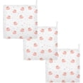 thumbnail image 7 of SKYSONIC Cartoon Pink Ducks Baby Muslin Washcloths Face Towel, Stars Cute Burp Cloths Cotton Wipes 5 PCS Infant Wash Cloth for Newborn Boys Girls 12"x12", 7 of 7