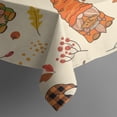 thumbnail image 4 of Autumn Festival Tablecloth Rectangle 60x102, Fall-themed Table Cover with Plaid Borders - Wrinkle Resistant Decor for Dining Room & Holiday Entertaining, 4 of 6