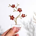 thumbnail image 5 of Ornalrist Red Crystal Plum Blossom with Golden Metal Flower Stem Crystal Decor Collectible Figurines, Christmas Birthday Gifts for Women Bedroom Living Room Home Decor, 5 of 5