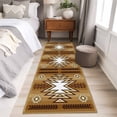thumbnail image 4 of 2'x6' Rug Runners for Hallways Kitchen, Brown Southwest Non Slip Entryway Beside Floor Carpet Runner, Western Rustic Ethnic Mexican Aztec Washable Laundry Room Bedroom Throw Rugs Mat for Family Pet, 4 of 8