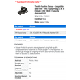 thumbnail image 2 of Throttle Position Sensor - Compatible with 1994 - 1995 Toyota Pickup 2.4L 4-Cylinder 22RE VIN R FI Naturally Aspirated GAS, 2 of 2
