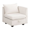 thumbnail image 3 of JONPONY Armless Chair, Side position Modular Sectional Sofa Couch Accent, Beige, 3 of 15