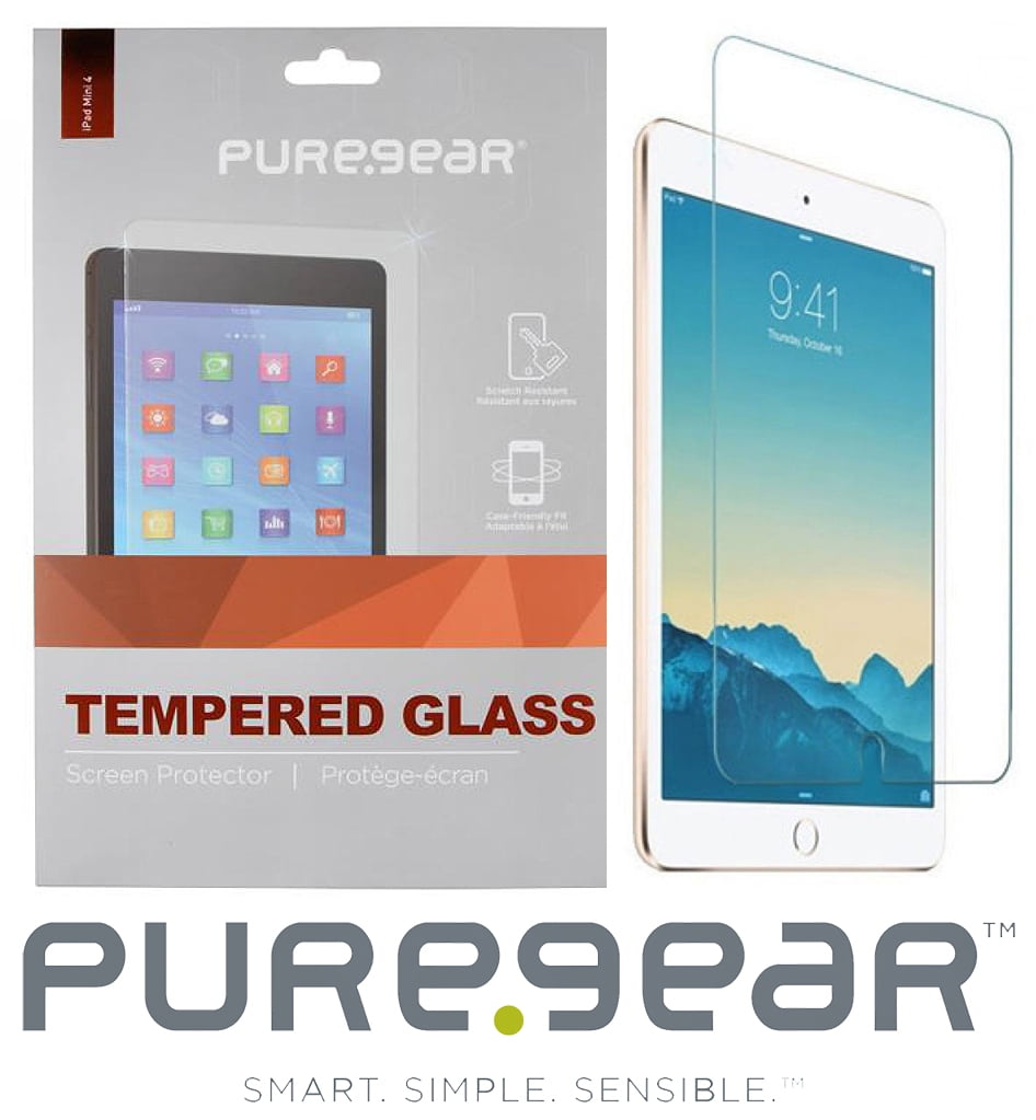 Tempered Glass for iPad Mini 5, PureGear 9H .46mm Tempered Glass Screen