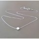 thumbnail image 3 of Delicado collar de gargantilla de plata de ley en capas con un pequeño dije de cuentas de punto redondo para mujer, 3 of 3