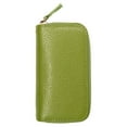 thumbnail image 1 of Funda de cuero para llaves tarjetero con cremallera monedero color sólido organizador de llaves de coche Qarigey, 1 of 6