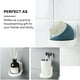 thumbnail image 4 of 1pc decorativo almacenamiento estante baño baños de artículos de tocador soporte de pared soporte de pared blanco, 4 of 7