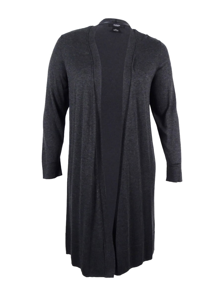 womens black duster cardigan