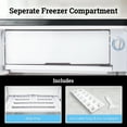 thumbnail image 7 of Igloo 2.6 Cu.Ft. Compact Refrigerator with Freezer, Platinum, 2 Shelves, 7 of 7
