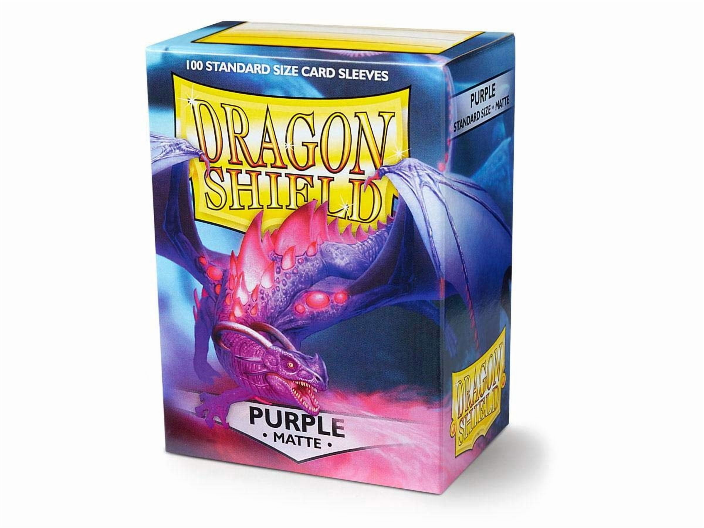 10 Packs Dragon Shield Matte Purple Standard Size 100 ct Card Sleeves Display Case
