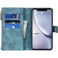 thumbnail image 6 of for iPhone XR Wallet Case, iPhone XR Phone Case for Women with Card Holder, iPhone XR Cases for Men, Crossbody PU Leather Case for Girls with Strap and Credit Card Holders,6.1" Blue, 6 of 18