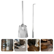 VORCOOL Cast Iron Fireplace Tool Set Silver Shovel and Poker for Fire Pit Maintenance