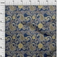 thumbnail image 3 of oneOone Georgette Viscose Navy Blue Fabric Paisleys Sewing Fabric By The Yard Printed Diy Clothing Sewing Supplies 42 Inch Wide-HI, 3 of 5