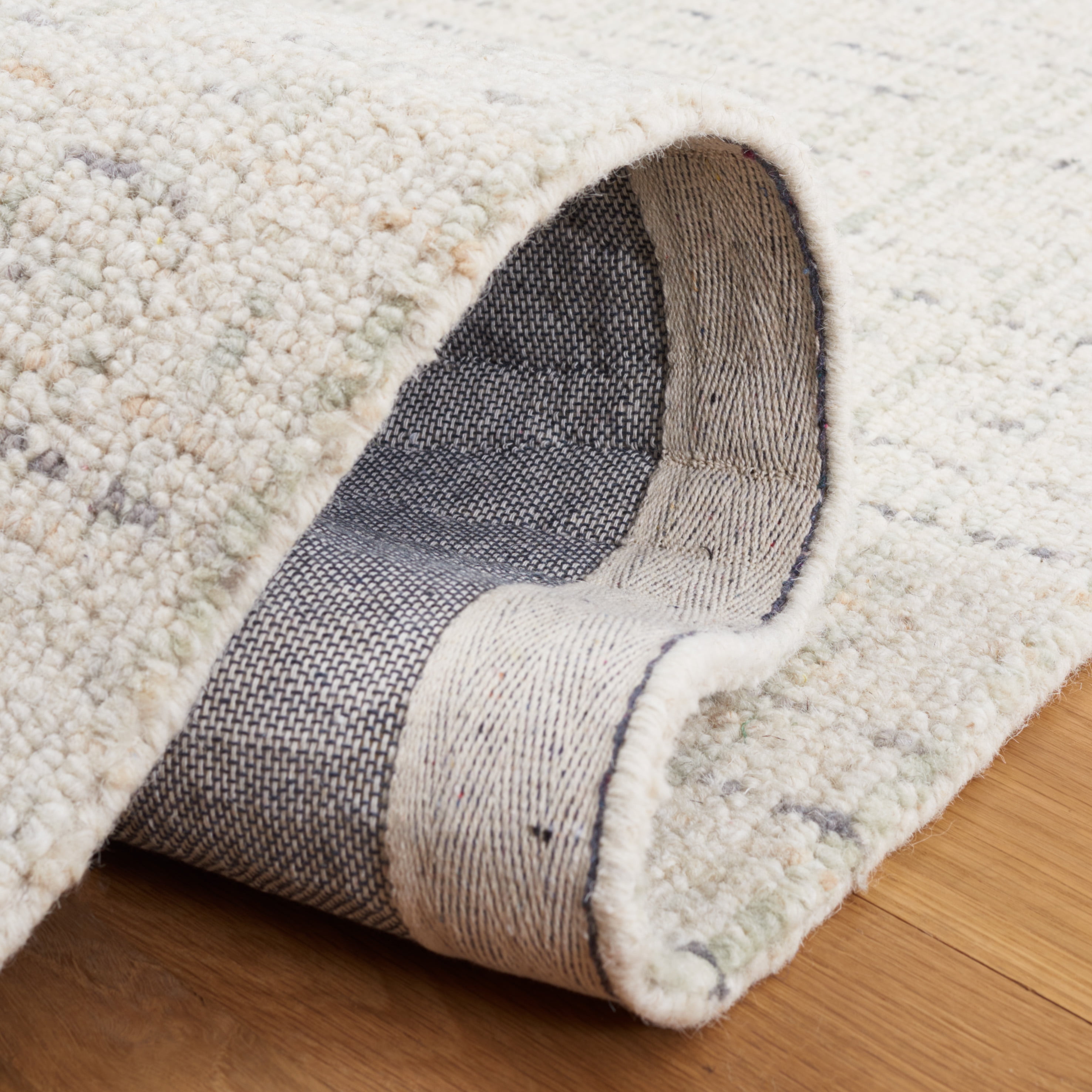 Safavieh Abstract Delia Distressed Wool Area Rug, Ivory/Light Gray, 9' x 12'