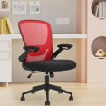 thumbnail image 2 of PayLessHere Home Office Chair，Lumbar Support & Flip-up Armrest for Mesh Swivel Backrest Chair,Red, 2 of 7