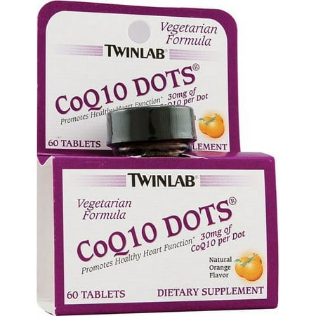 Twinlab CoQ10 Dots Natural Orange 30 mg Tablets, 60 Ct