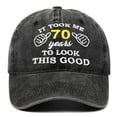 thumbnail image 3 of Washed Embroidered Baseball Cap Style Sun Hat For Men Women Outdoor Sports Casual Birthday, 3 of 3
