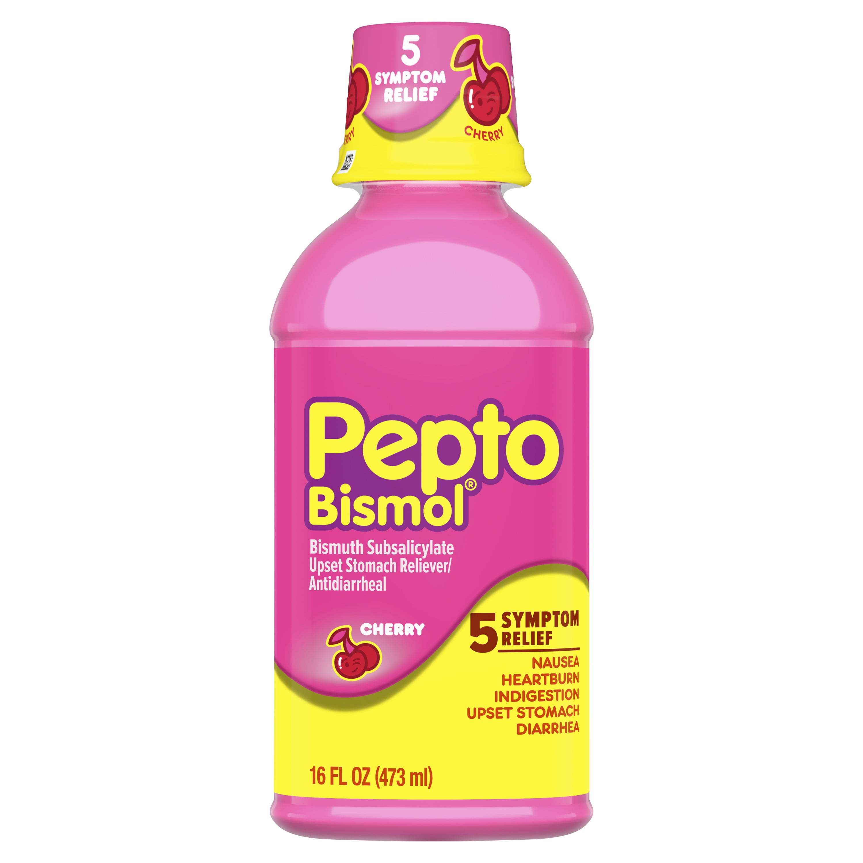 Pepto Bismol Liquid for Nausea, Heartburn, Indigestion.