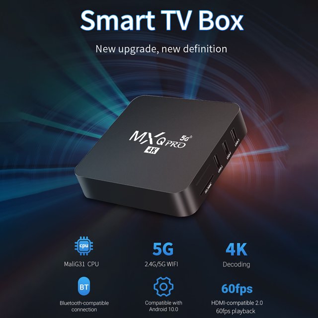 Gwong Electrónica Caja de TV inteligente HD-Compatible con HD Portátil Portátil de EE. UU. / EU / UK Plug TV Set Top Box para Android