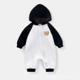 thumbnail image 2 of Angala Newborn Baby Hoodie Wool And Fleece Jumpsuit Bear Long Sleeved Jumpsuit Breathable Cute Baby Bodysuits 0-3 Months, 2 of 5