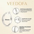 thumbnail image 3 of VEEDFOFA 14K Gold Plated Hoop Earrings, Hypoallergenic Multi Size Secure Closure Earrings for Women Daily & Gift, 3 of 6