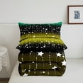 thumbnail image 5 of Erosebridal Glitter Star Bedding Set Queen Size, Black Yellow Green Comforter Set Teens Adult Bedroom, Ombre Silver Meteor Duvet Insert Sparkle Galaxy Twinkle Starlight Quilt 3Pcs, 5 of 6