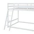 thumbnail image 5 of Bellemave Full Over Full Bunk Bed with Slide and Bookshelves, Solid Wood Full Size Floor Bunk Bed with Inclined Ladder, Bunk Loft Bed Frame for Teen (White), 5 of 9