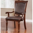 thumbnail image 3 of Furniture of America Simmons Wood Dining Arm Chair in Brown Cherry (Set of 2), 3 of 6