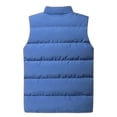 thumbnail image 2 of Wassery Plus Size Mens Lightweight Down Puffer Vest Jacket Men Stand Collar Pure Color Waistcoat Vest Jacket Top Coat Fall Winter Casual Outdoor Sleeveless Padded Coat, 2 of 4