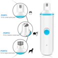 Electronic Dog Nail Grinder Quiet Portable Rechargeable Dog Nail