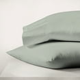 thumbnail image 6 of 100% Organic Cotton Standard Percale Pillowcase, Ultra Light, Breathable, Cool, & Crisp 2-Piece Set Light Green by Purity Home, 6 of 9