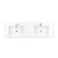 thumbnail image 3 of James Martin Furniture 210-V59D-GW-MW 59 in. Linear Glossy White Double Bathroom Vanity with Matte White Solid Surface Top, 3 of 7
